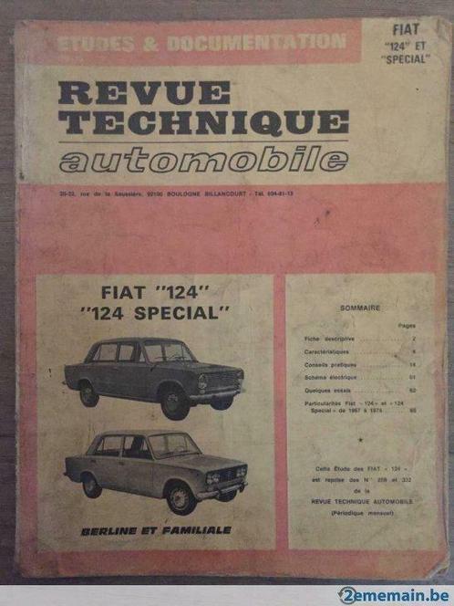 Revue technique automobile Fiat " 124 " & " Spécial ", Auto diversen, Handleidingen en Instructieboekjes, Ophalen of Verzenden