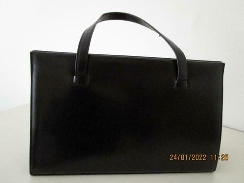 VINTAGE HANDTAS - DANO - ZWART/ROOD - BELGISCH MERK, Handtassen en Accessoires, Tassen | Damestassen, Gebruikt, Handtas, Zwart