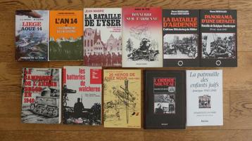 Lot de 11 livres sur la guerre en Belgique (WWI et WWII)