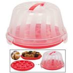 Taartdoos cupcakes taart bewaardoos box met deksel 28 cm, Nieuw, Overige typen, Ophalen of Verzenden, Rood