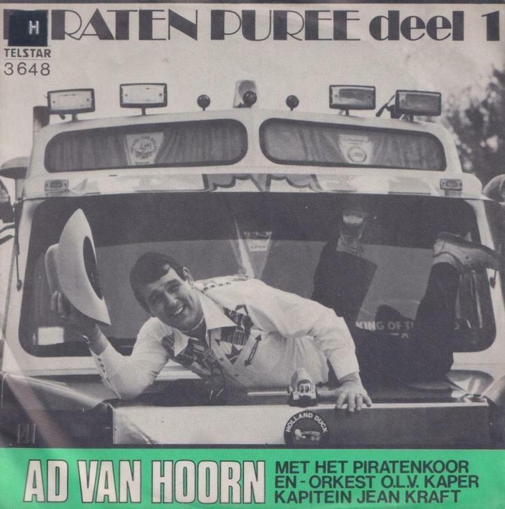 Ad Van Hoorn – Piraten puree Deel 1 & 2 - Single, Cd's en Dvd's, Vinyl Singles, Gebruikt, Single, Nederlandstalig, 7 inch, Ophalen of Verzenden