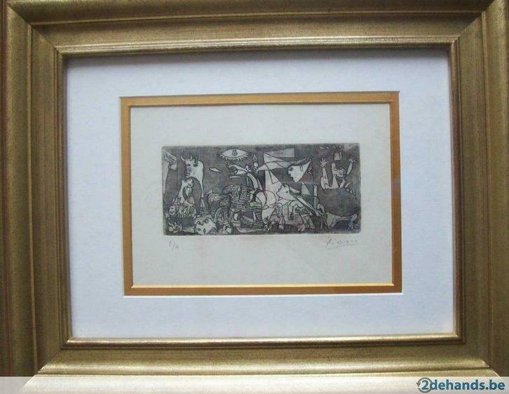Guernica - Pablo Picasso, Antiek en Kunst, Kunst | Etsen en Gravures, Ophalen