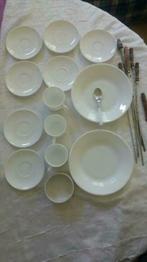 Lot des assiettes, tasses, sous tasses Arcopal blanches, Enlèvement ou Envoi, Utilisé