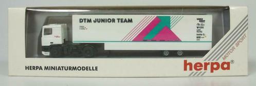 1:87 Herpa DAF truck & trailer "DTM Junior Racing Team", Hobby en Vrije tijd, Modelbouw | Auto's en Voertuigen, Zo goed als nieuw