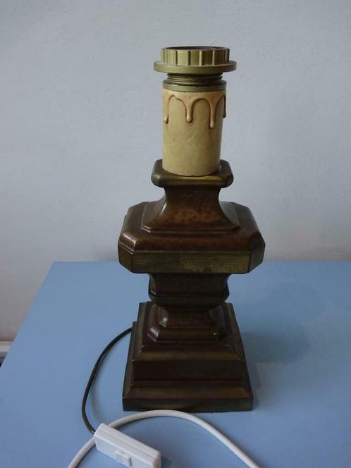 Brons lampvoet met snoer bronzen voet lamp 33 cm, Maison & Meubles, Lampes | Lampes de table, Utilisé, Moins de 50 cm, Métal, Enlèvement ou Envoi