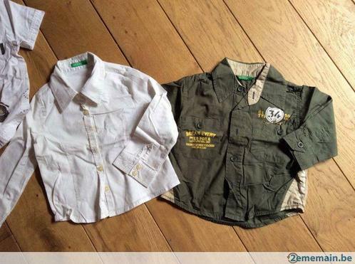 Chemises United Colors of Benetton 9 mois kaki et blanche, Enfants & Bébés, Vêtements de bébé | Taille 74, Utilisé, Garçon, Enlèvement ou Envoi