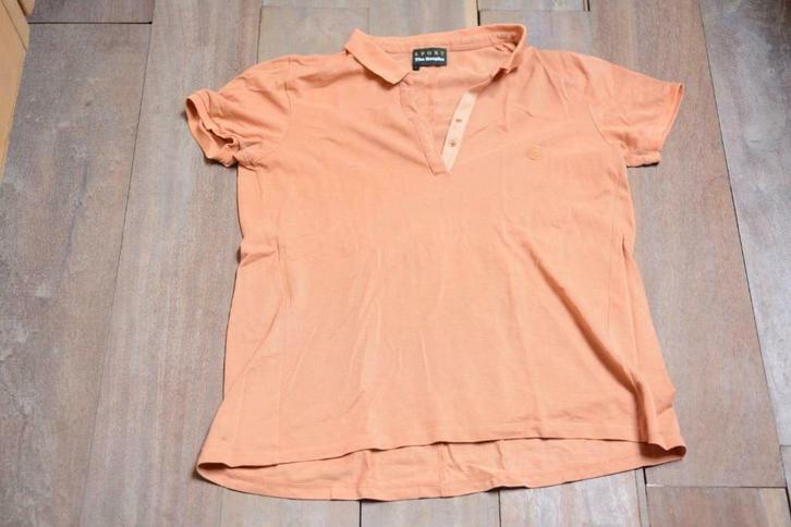 The Kooples Sport Polo t-shirt abrikoos L, Kleding | Dames, T-shirts, Gedragen, Maat 42/44 (L), Oranje, Korte mouw, Verzenden