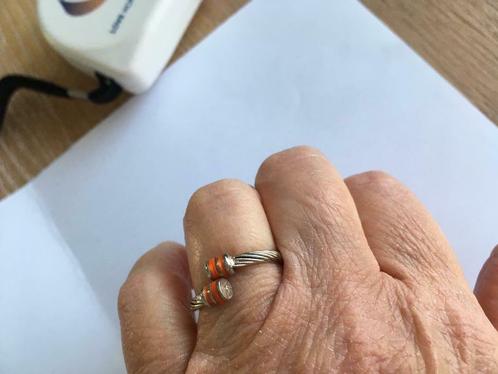 Mooie ring : oranje en zilverkleur, Handtassen en Accessoires, Ringen, Oranje, Verzenden