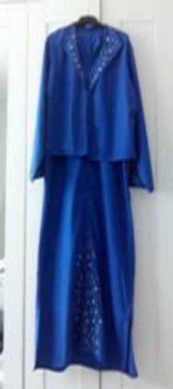 Très beau caftan, Enlèvement, Comme neuf, Bleu, Costume de mariage