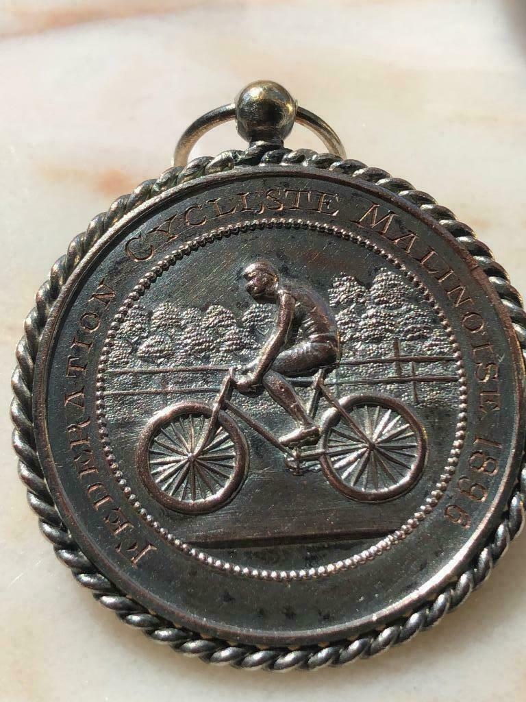 Ancienne plaque médaillon vélo 1896, Enlèvement ou Envoi, Comme neuf