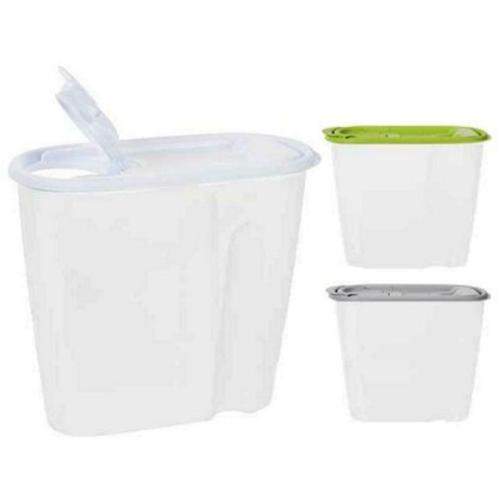 Strooibus voorraadbus fooddispenser 1500 ml, Maison & Meubles, Cuisine| Tupperware, Neuf, Vert, Blanc, Enlèvement ou Envoi