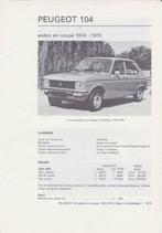Peugeot 104 1974-1975 - 204 en 304  1973-1975, Ophalen of Verzenden