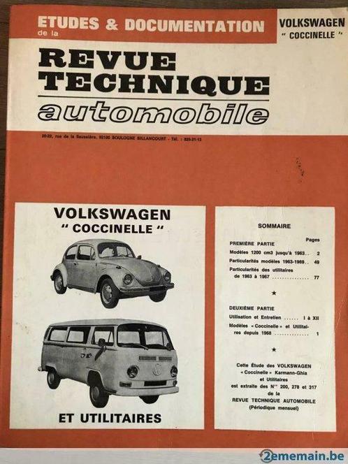 Revue techn auto Volkswagen "Coccinelle" & "Utilitaires 1968, Autos : Divers, Modes d'emploi & Notices d'utilisation, Enlèvement ou Envoi
