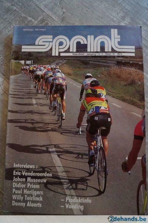 wielertijdschrift : SPRINT nr 2 maart 1991, Livres, Journaux & Revues, Utilisé, Enlèvement ou Envoi