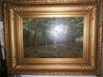 Schilderij boslandschap ( L Schmidt ) (S008), Antiek en Kunst, Ophalen