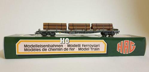HAG 354 HO SBB rongenwagn beladen met buizen  (#505), Hobby & Loisirs créatifs, Trains miniatures | Échelles Autre, Neuf, Wagon