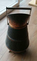 Twee kleurige koperen Paraplubak , Kolenbak-of kolenemmer, Antiek en Kunst, Antiek | Brons en Koper, Ophalen of Verzenden, Koper