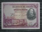 Bankbiljet 50 Peseta Spanje 1928, Postzegels en Munten, Ophalen of Verzenden, Overige landen, Setje