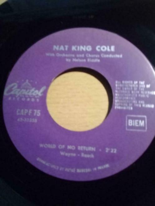 Nat King Cole – World Of No Return / He Who Hestitage, CD & DVD, Vinyles | Jazz & Blues, Comme neuf, Jazz, Autres formats, Enlèvement ou Envoi