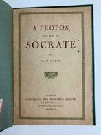 A propos d'un mot de Socrate - Jean Carol (Zenith Montres), Enlèvement ou Envoi