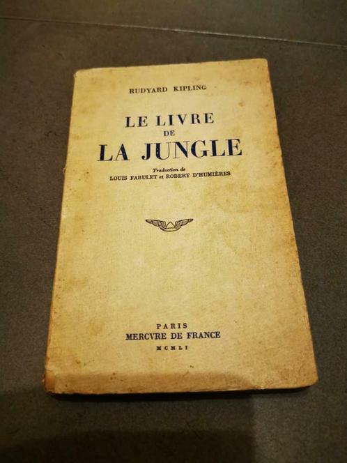 Le livre de la jungle Kipling 1951 rare, Livres, Littérature, Enlèvement