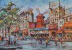 postkaart, Vargas, uit 1975, PARIS - Le Moulin Rouge, Frankrijk, 1960 tot 1980, Ongelopen, Ophalen of Verzenden