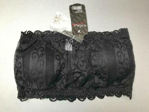 Zwarte kanten bandeau H. Nathalie lingerie - Maat L, Kleding | Dames, Ondergoed en Lingerie, BH, Zwart, Ophalen of Verzenden