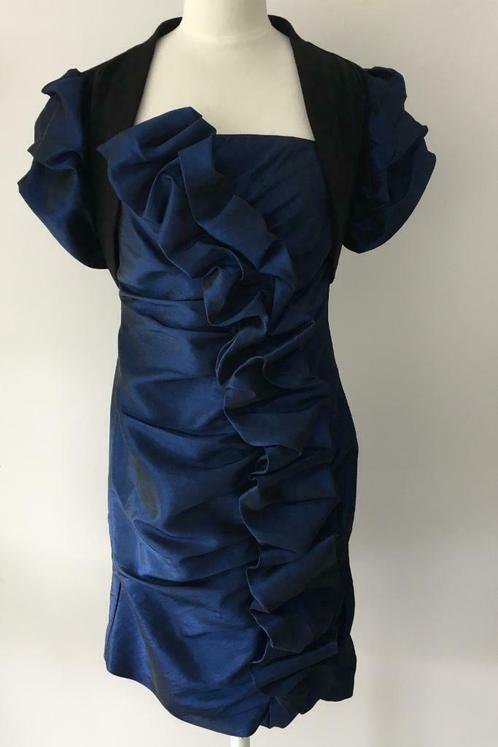 Mooie avondjurk van Joseph Ribkoff   -  FR 38, Kleding | Dames, Jurken, Zo goed als nieuw, Maat 38/40 (M), Blauw, Boven de knie