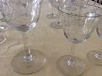 Vintage kristalglazen,voor feesttafel ,,, 4 x 3 stuks.  €12, Ophalen of Verzenden, Gebruikt, Glas of Glazen