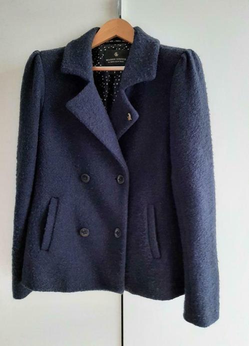 Te koop:  Blauwe winterjas, 42."Maison Scotch, La femme..., Kleding | Dames, Jassen | Winter, Zo goed als nieuw, Maat 42/44 (L)