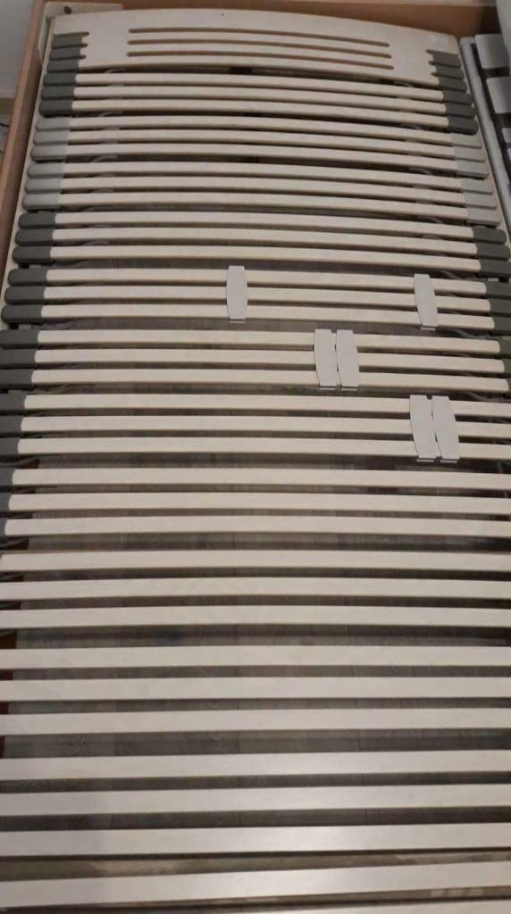 Sommier à réglage manuel tête/pieds 90x200cm BEKA, Maison & Meubles, Chambre à coucher | Matelas & Sommiers, Utilisé, Sommier