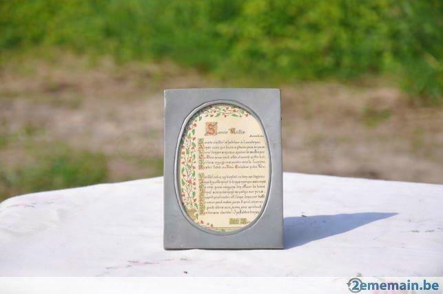 cadre art deco en etain centre ovale, Antiquités & Art, Enlèvement ou Envoi