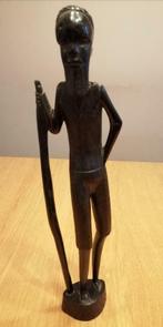 Statuette homme en bois noir, Enlèvement ou Envoi
