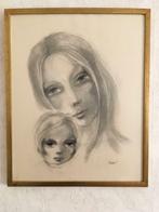 Tekening Goedewil vrouw met kind, Ophalen, Minder dan 50 cm, Gebruikt, Tekening