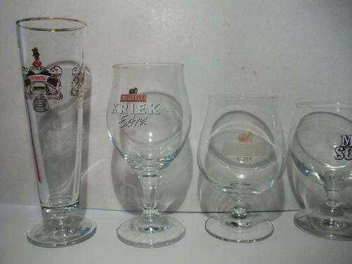 Verres à bière Lindemans, Belle Vue, Mort Subite, Collections, Verres & Petits Verres, Comme neuf, Verre à bière, Enlèvement