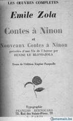 Contes à Ninon  par Emile ZOLA  (numméroté), Utilisé, Enlèvement ou Envoi