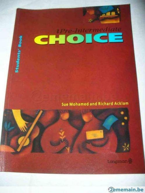 livre cours d'anglais students ' book "choice", Livres, Livres d'étude & Cours, Utilisé, Enseignement supérieur professionnel