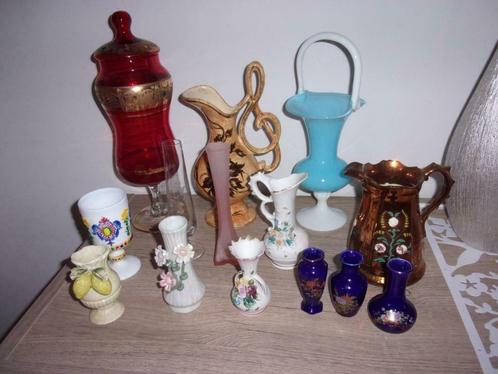 13 vases AU CHOIX, Maison & Meubles, Accessoires pour la Maison | Vases, Utilisé, Autres couleurs, Moins de 50 cm, Autres matériaux