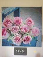 canvas roze rozen, Huis en Inrichting, Ophalen of Verzenden, Gebruikt