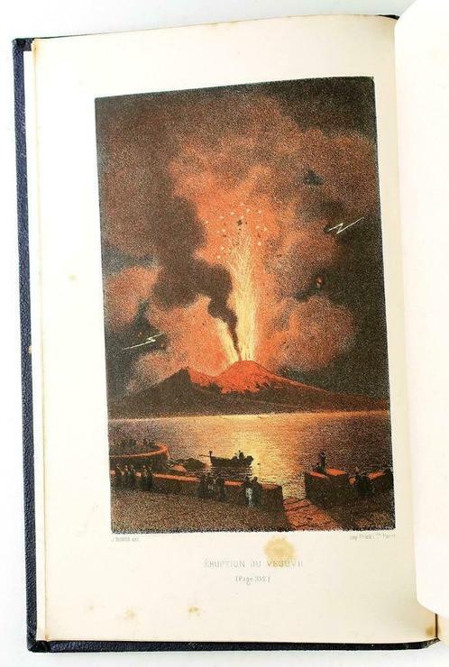 [Vulkanen] 1864 La Terre et les Mers - Figuer Aardbevingen, Antiek en Kunst, Antiek | Boeken en Manuscripten, Ophalen of Verzenden