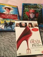DVDs Alice in Wonderland,Mary Poppins en The Devil wears Pra, Alle leeftijden, Verzenden