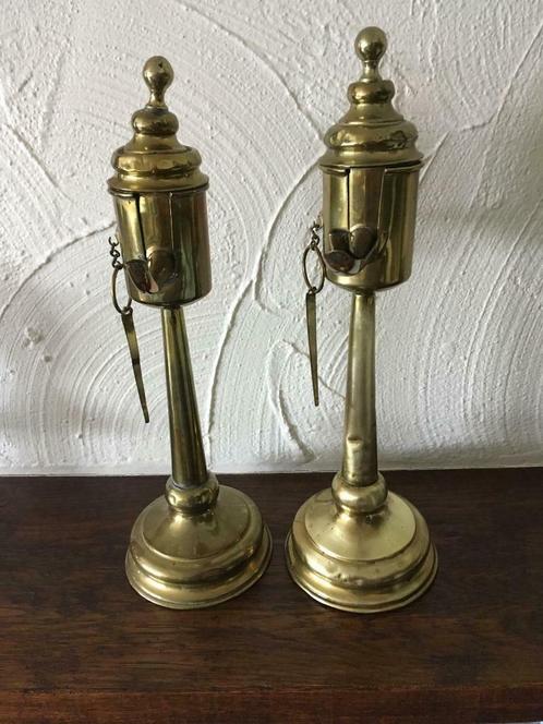 19e eeuwse koperen kwinquet lamp, Antiek en Kunst, Antiek | Verlichting, Ophalen
