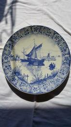 ASSIETTE bleue de  DELFTS holland - signée ,numérotée, 30 cm, Enlèvement ou Envoi