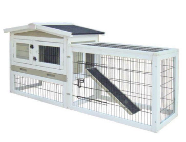 Clapier à lapin en bois Oregon Stone, Animaux & Accessoires, Rongeurs & Lapins | Cages & Clapiers, Neuf, Niche, 60 à 90 cm, 110 cm ou plus