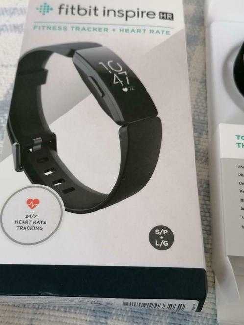 montre noir cardio waterproof fitbit inspire+bracelet change, Handtassen en Accessoires, Horloges | Heren, Nieuw, Polshorloge