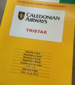 Safety card - Caledonian Airways, Zo goed als nieuw, Kaart, Foto of Prent, Verzenden