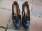 Gratis verzenden blauwe fuif vintage 90s blokhakken mt 38, Kleding | Dames, Schoenen, Overige kleuren, Zo goed als nieuw, Schoenen met hoge hakken