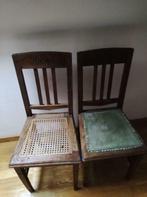 Lot de 2 chaise anciennes en chene, Ophalen