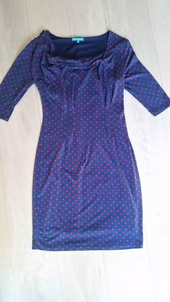 Damesjurk van 'Eucalyptus' (M), Kleding | Dames, Jurken, Zo goed als nieuw, Maat 38/40 (M), Blauw, Knielengte, Ophalen of Verzenden