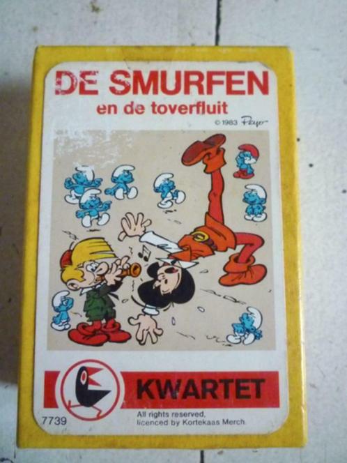 Raaf-Kwartetspel De smurfen en de toverfluit – 1983, Verzamelen, Stripfiguren, Gebruikt, Boek of Spel, Smurfen, Ophalen of Verzenden